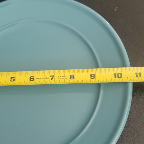 Amelia Topaz Teal Blue Dinner Plates MainStays Stoneware Set of 2 - Picture 7 of 7